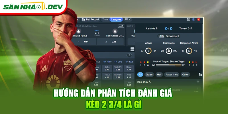 Hướng dẫn phân tích đánh giá kèo 2 3/4 là gì