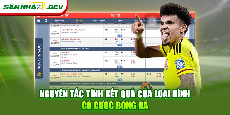 Nguyên tắc tính kết quả của loại hình cá cược bóng đá